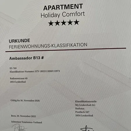 Residenz Ambassador B13 Mit Wellness-fitness Apartman Leukerbad